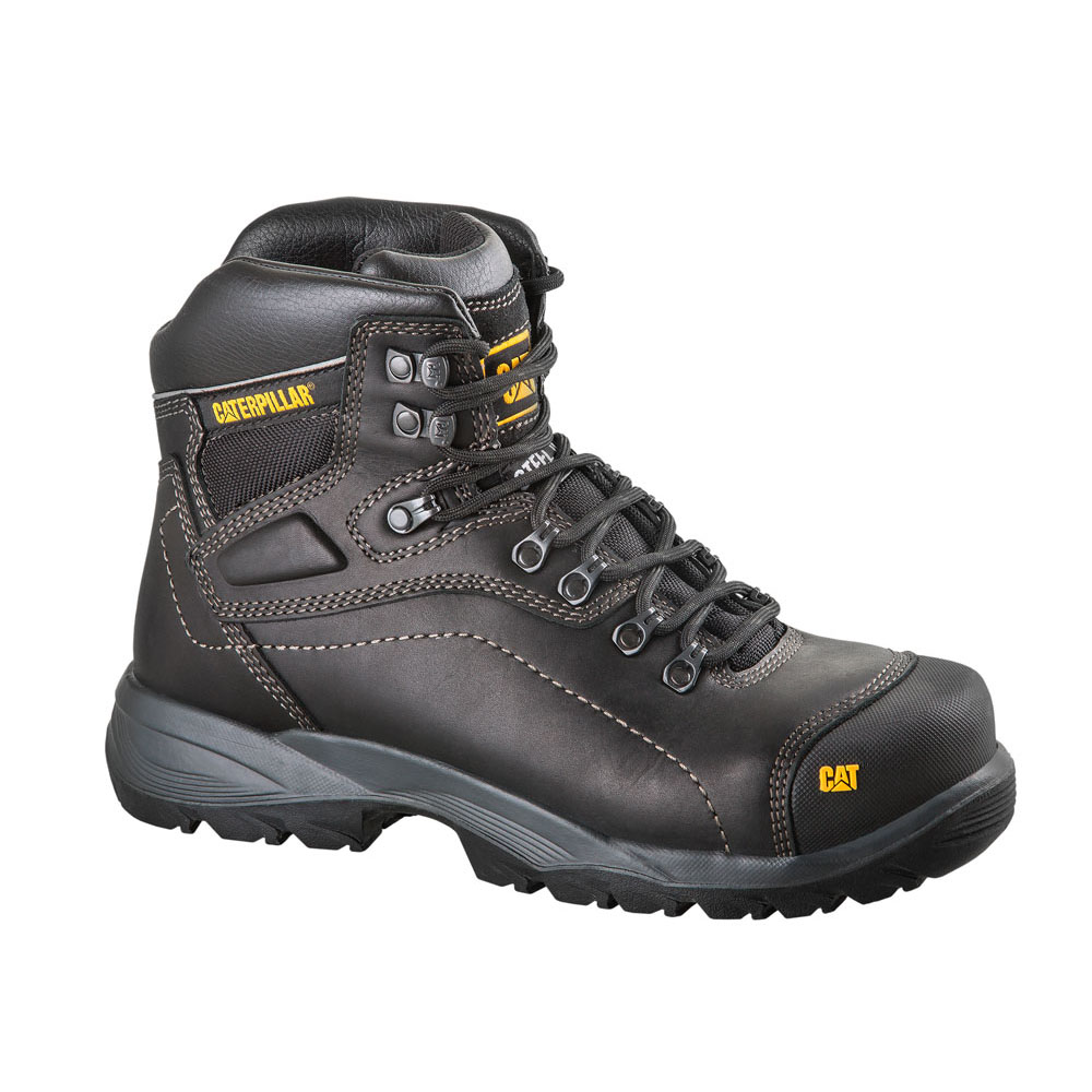 Men's Caterpillar Diagnostic Hi St Safety Boots Black Ireland SPDU74521